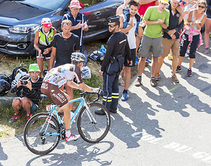 Image showing The Cyclist Jan Bakelants on Col du Glandon - Tour de France 201