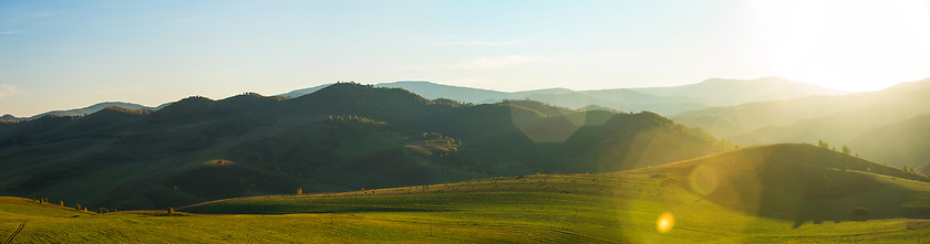 Image showing Beauty dawn in the mountains