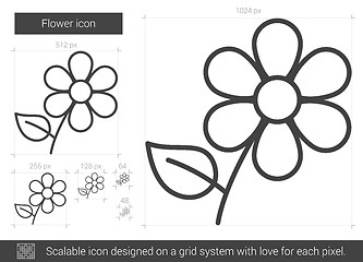 Image showing Flower line icon.