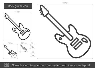 Image showing Rock guitar line icon.