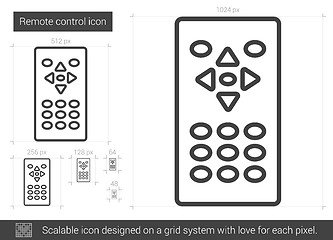 Image showing Remote control line icon.