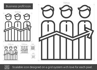 Image showing Business profit line icon.