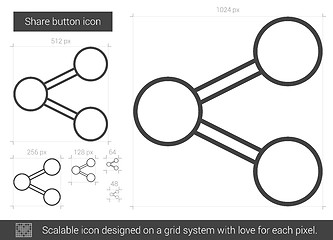 Image showing Share button line icon.