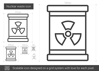 Image showing Nuclear waste line icon.