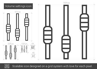 Image showing Volume settings line icon.