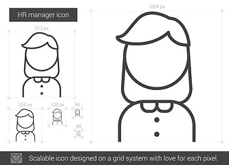 Image showing HR manager line icon.