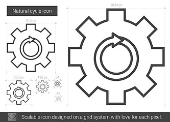 Image showing Natural cycle line icon.