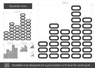 Image showing Equalizer line icon.