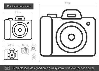 Image showing Photocamera line icon.