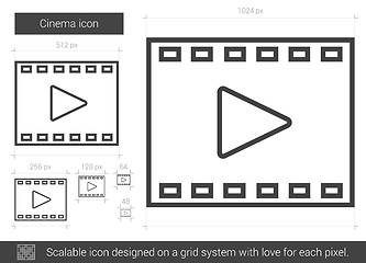 Image showing Cinema line icon.