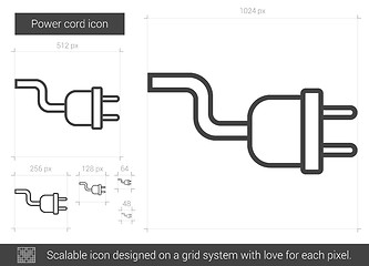 Image showing Power cord line icon.