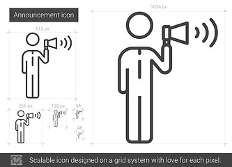 Image showing Announcement line icon.