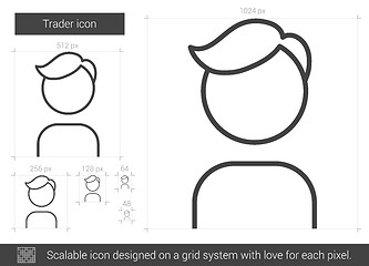 Image showing Trader line icon.