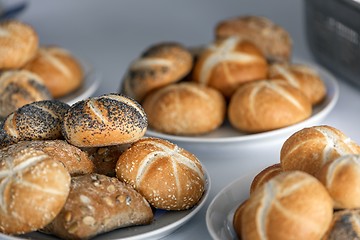 Image showing Freshly baked buns in the kitchen