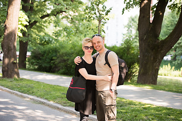 Image showing portrait of a couple in the park