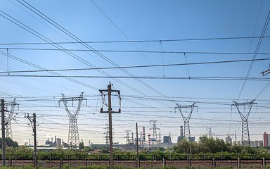 Image showing High voltage electric station