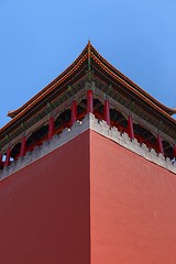 Image showing Traditional Chinese building under blue sky