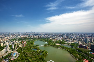 Image showing Beijing from above aerial shot