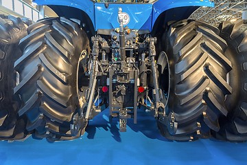 Image showing Agricultural tractor back view