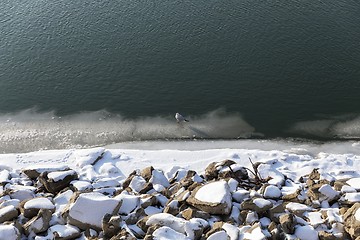 Image showing Winter background texture with snow