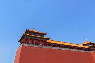 Image showing Traditional Chinese building under blue sky