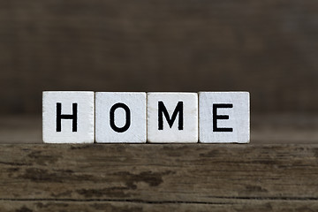 Image showing Home, written in cubes    