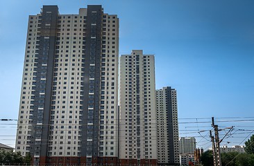 Image showing Residential Building Exterior with sky