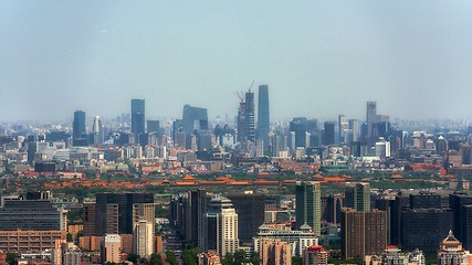 Image showing Beijing from above aerial shot