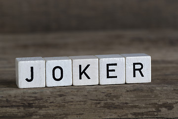 Image showing Joker, written in cubes