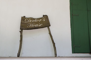 Image showing Entrance of historical Docters house, Curieuse island, Seychelle