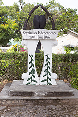 Image showing Independence monument, Praslin island