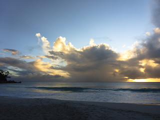 Image showing Sunset at the beach