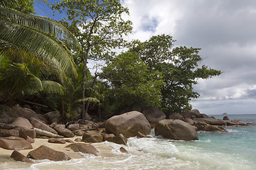 Image showing Tropical beach view at Anse Lazio, Seychelles