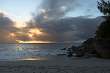 Image showing Sunset at the beach