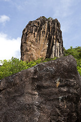 Image showing Coastline at Curieuse island, Seychelles