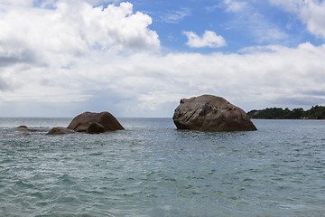 Image showing Beach view at Anse Lazio, Seychelles