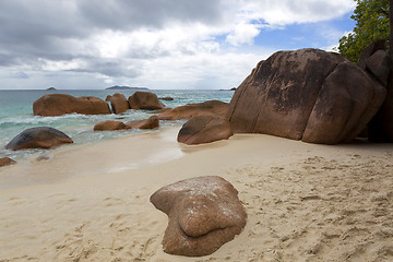 Image showing Tropical beach view at Anse Lazio, Seychelles