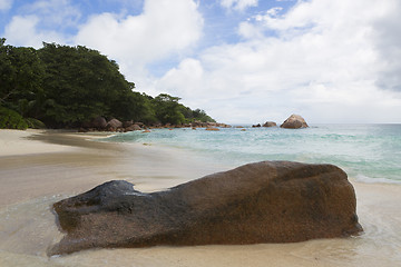 Image showing Tropical beach view at Anse Lazio, Seychelles