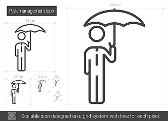 Image showing Risk managment line icon.