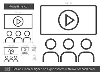 Image showing Movie time line icon.