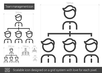 Image showing Team managment line icon.