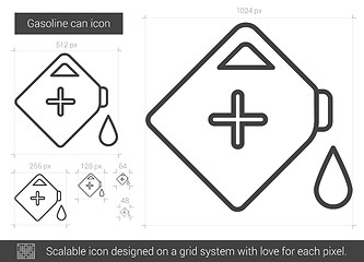 Image showing Gasoline can line icon.