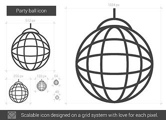 Image showing Party ball line icon.