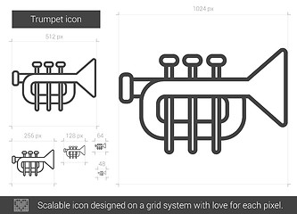 Image showing Trumpet line icon.