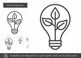 Image showing Eco energy line icon.