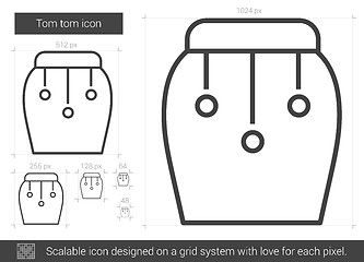 Image showing Tom tom line icon.