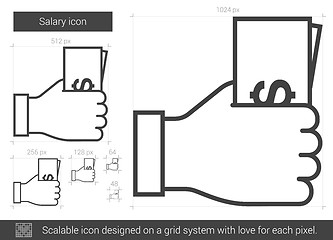 Image showing Salary line icon.