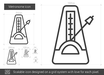 Image showing Metronome line icon.