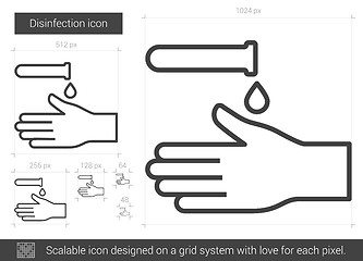 Image showing Disinfection line icon.