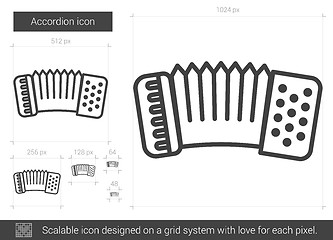 Image showing Accordion line icon.